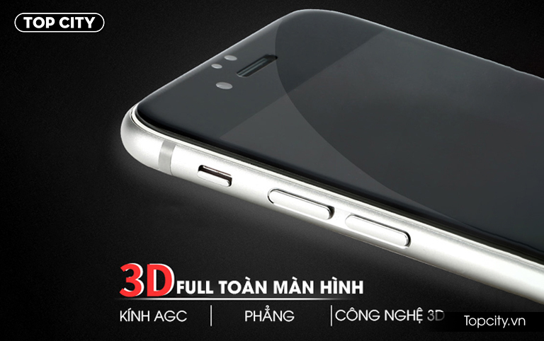 Kính cường lực iPhone 6 Plus/6S Plus full màn hình 3D siêu mỏng 0.3mm - 1